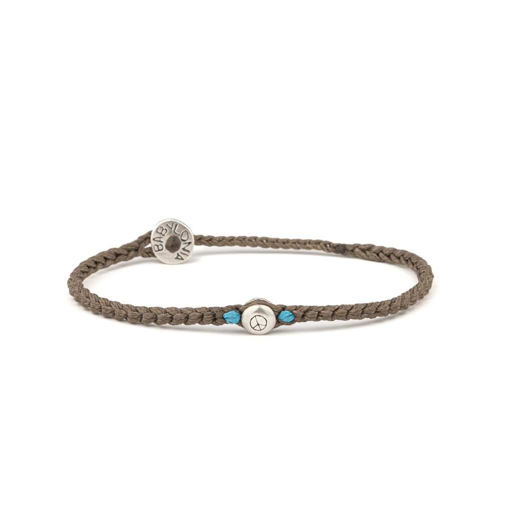 Peace Buttoned Bracelet 935° Sterling Silver