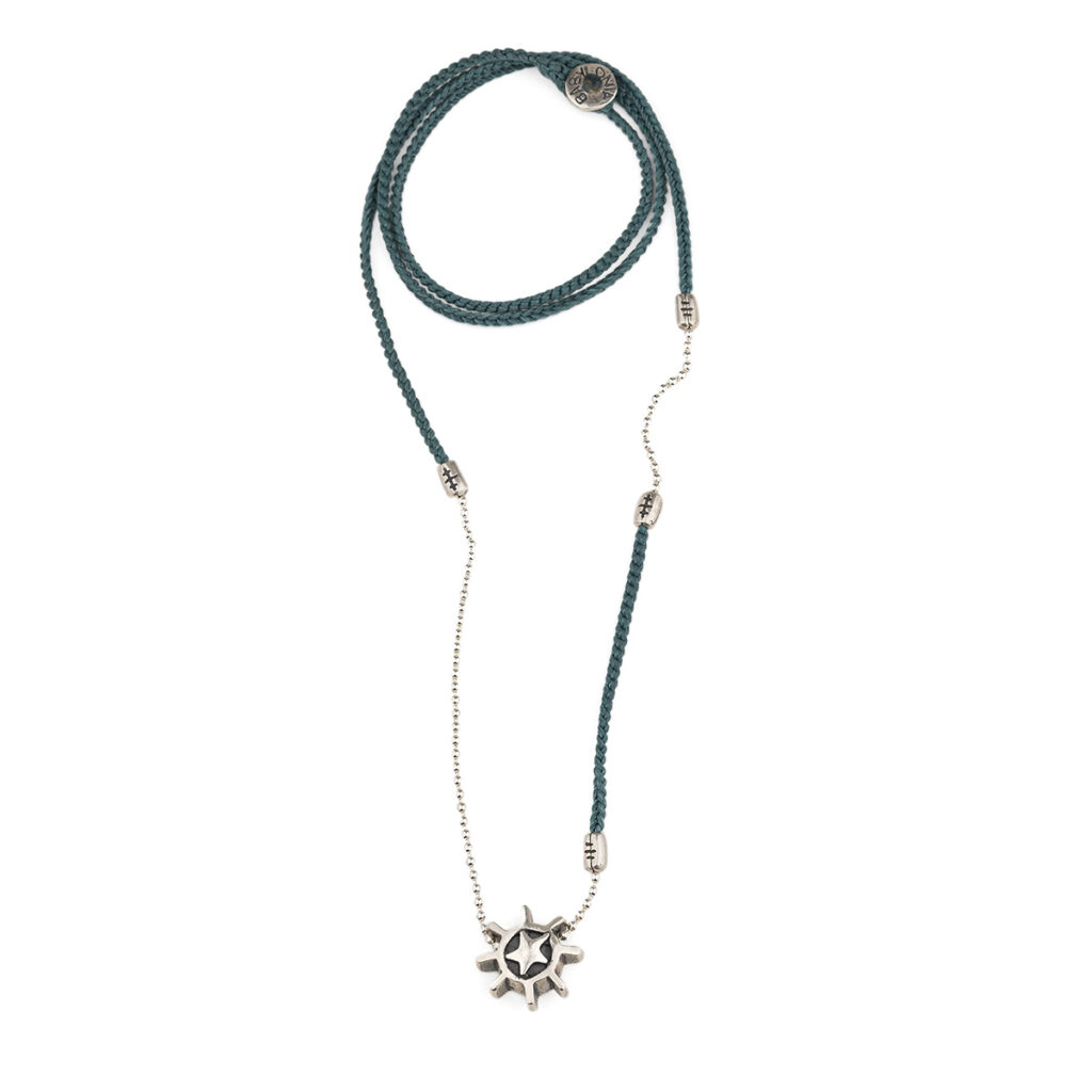 Hope Gear Wheel Necklace 935° Sterling Silver