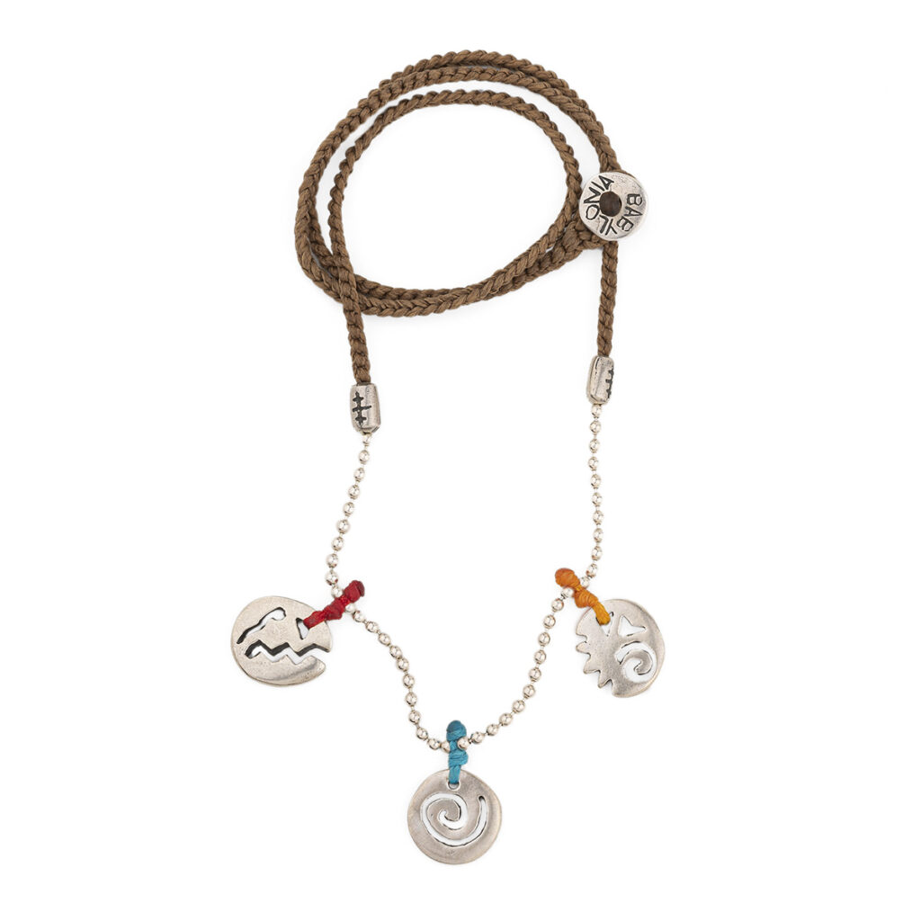 Charms Linked Necklace 935° Sterling Silver