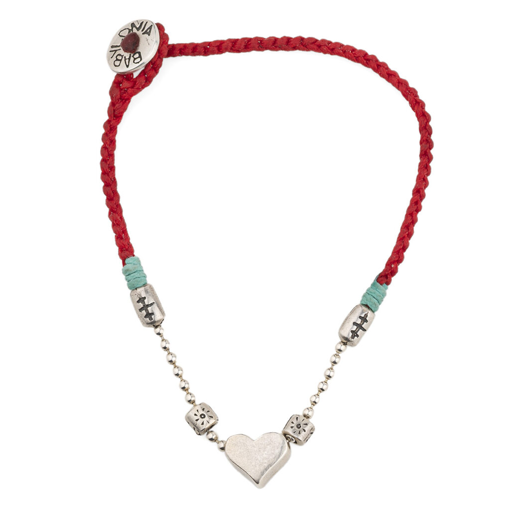 Heart in Links Bracelet 935° Sterling Silver