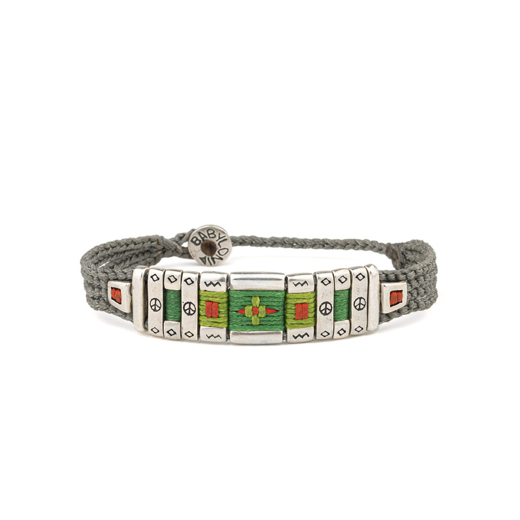 Bricks of Peace Bracelet 935° Sterling Silver