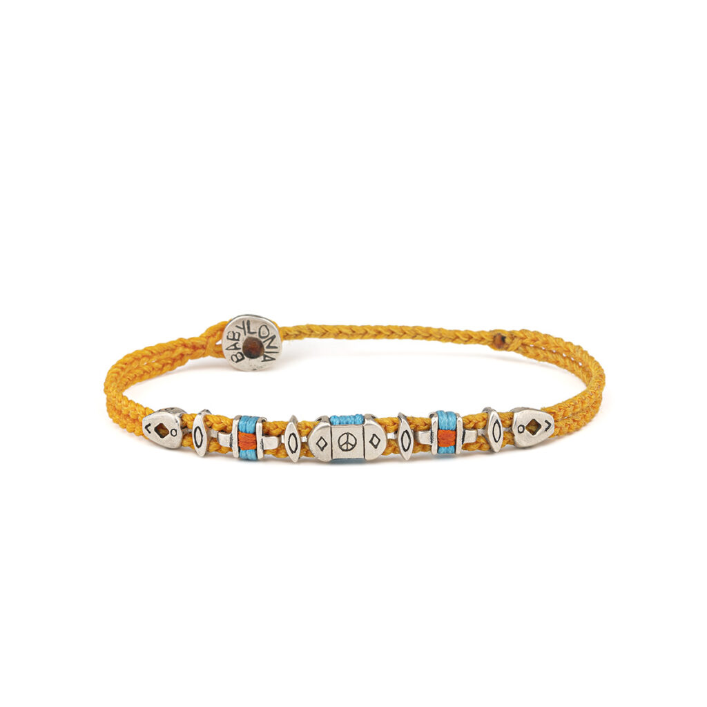 Peace Keystone Bracelet 935° Sterling Silver