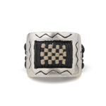 Sensitive Tic Tac Toe Ring 935° Sterling Silver - Image 5