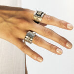 Sensitive Tic Tac Toe Ring 935° Sterling Silver - Image 2