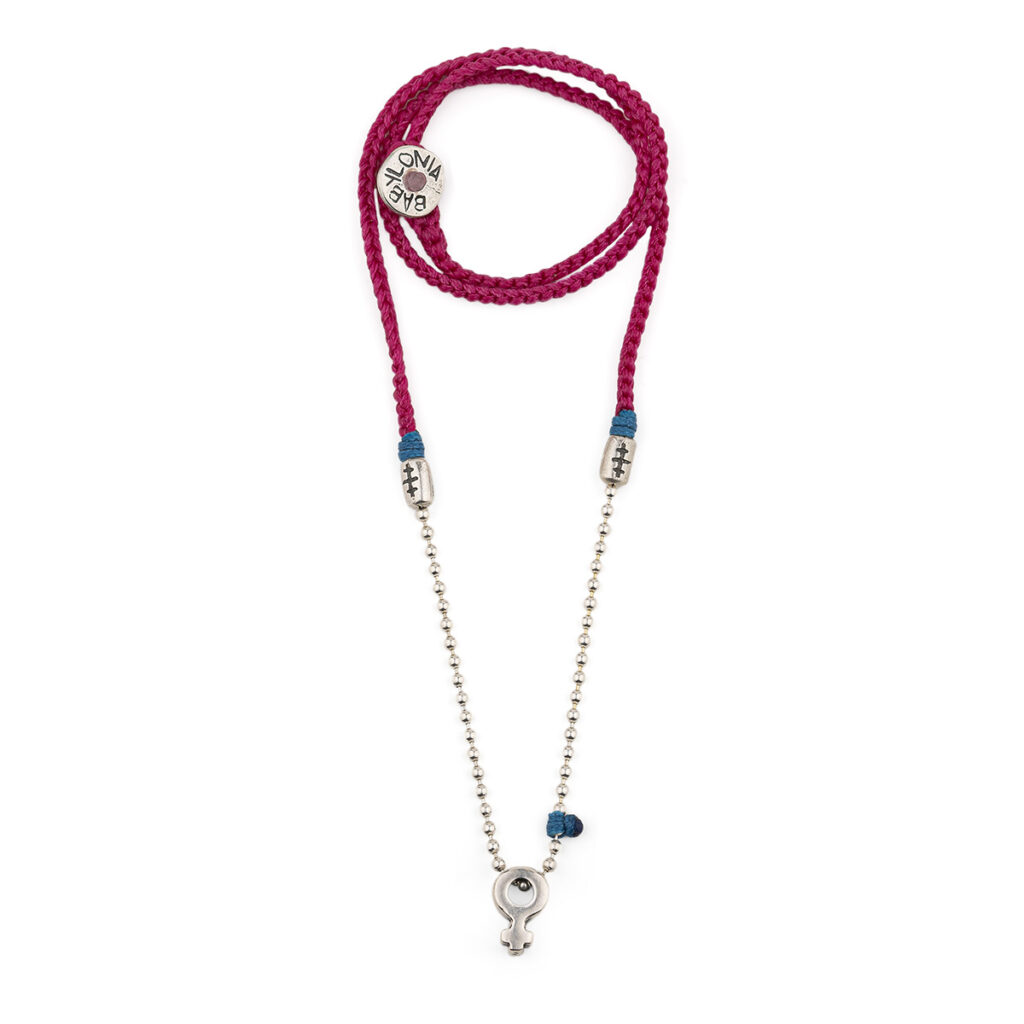 Woman Symbol Pandatif Necklace 935° Sterling Silver