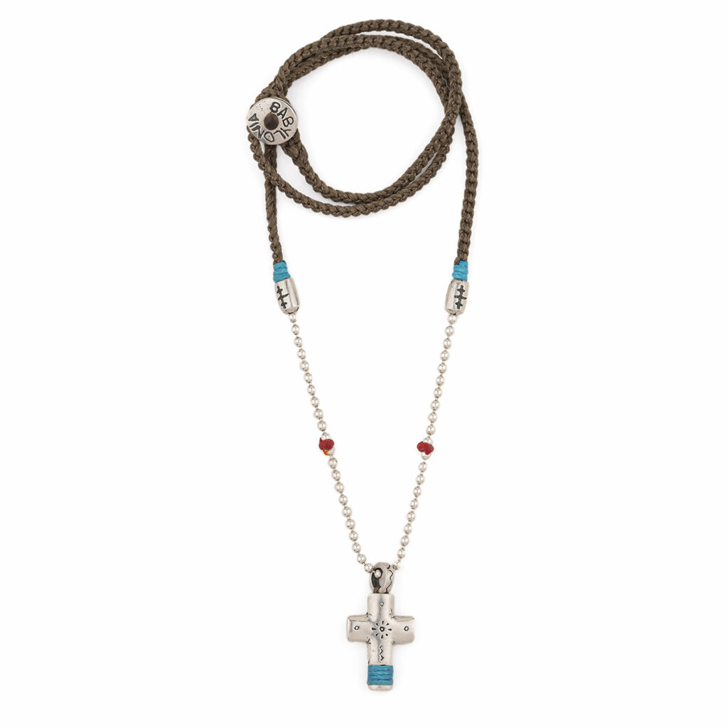 Faith Linked Cross Necklace 935° Sterling Silver
