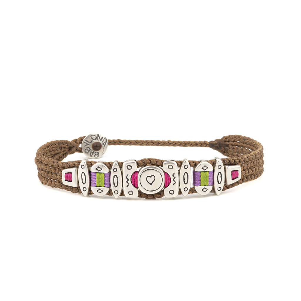 Love in Round Bracelet 935° Sterling Silver
