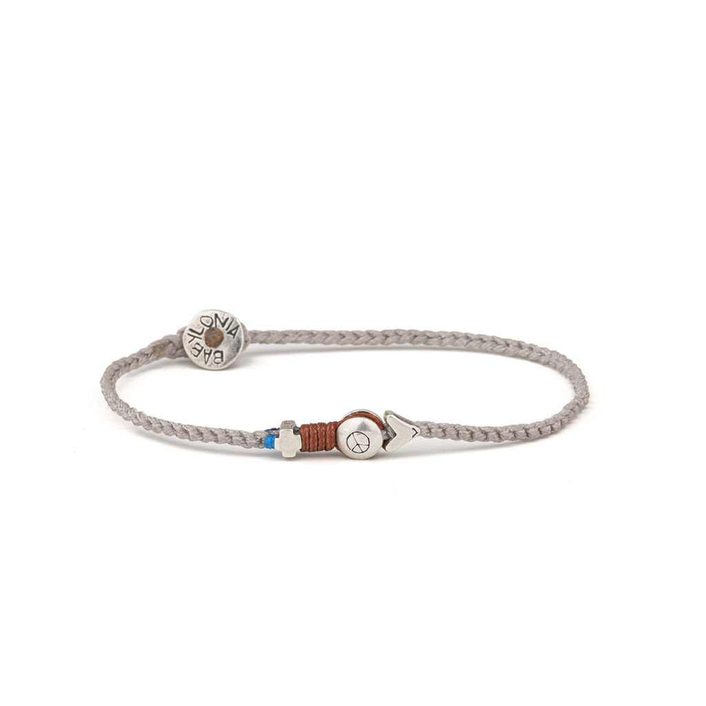 Peace Zip Wire Bracelet 935° Sterling Silver