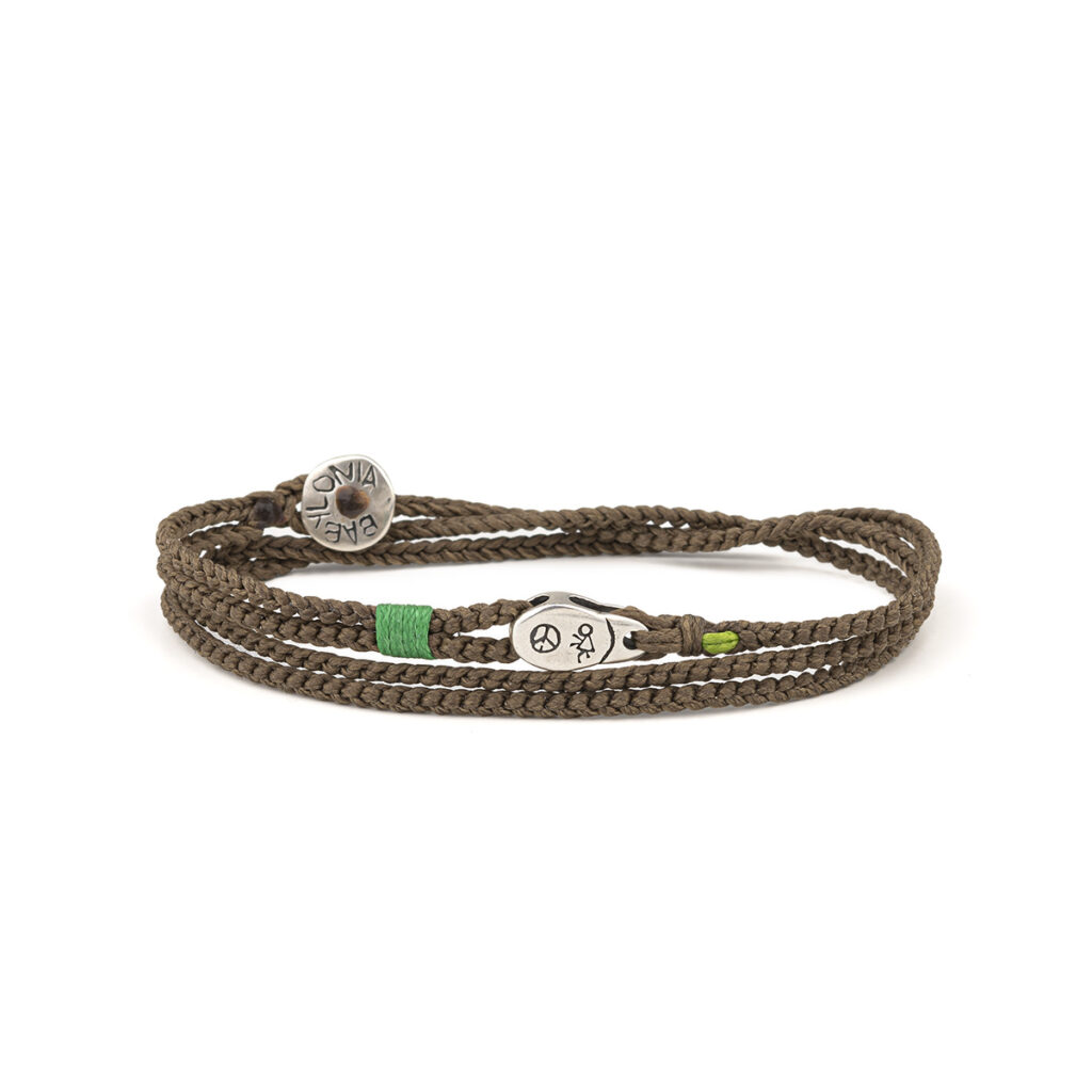 Humane Peace Wrap Bracelet 935° Sterling Silver