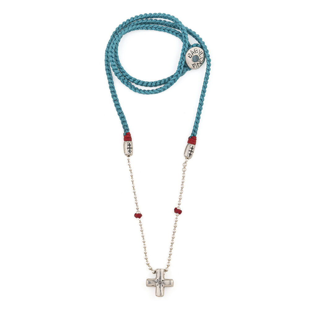 Sunful Faith Cross Necklace 935° Sterling Silver