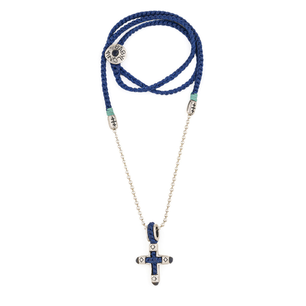 Faith Tackled Cross Necklace 935° Sterling Silver