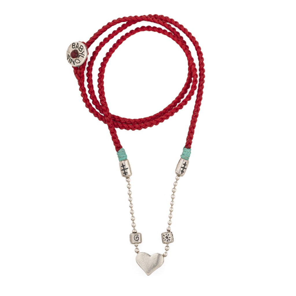 Heart in Links Necklace 935° Sterling Silver
