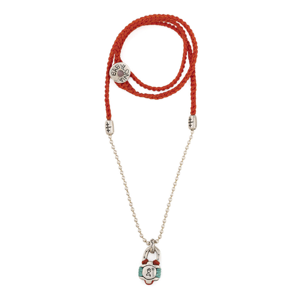Adaptability Padlock Necklace 935° Sterling Silver
