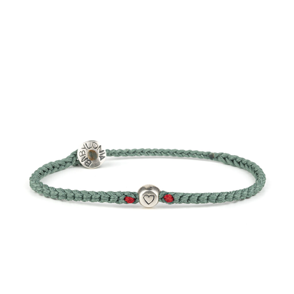 Round Heart Bracelet 935° Sterling Silver