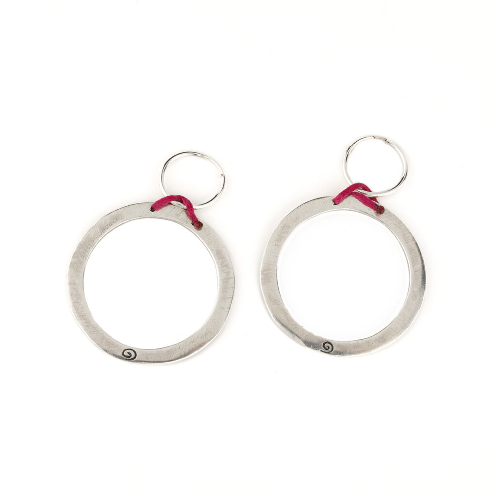 Circling Souls Earrings 935° Sterling Silver