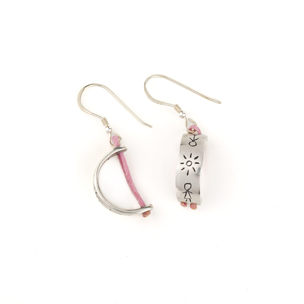 Meeting Halfway Earrings 935° Sterling Silver