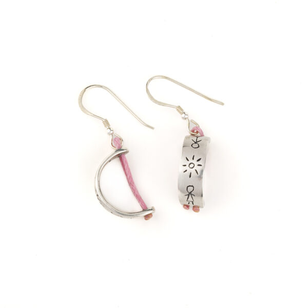 Meeting Halfway Earrings 935° Sterling Silver