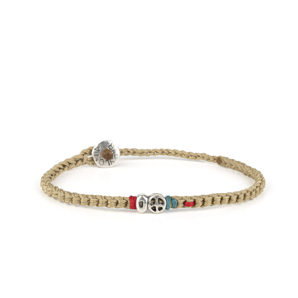 Peace On Bracelet 935° Sterling Silver