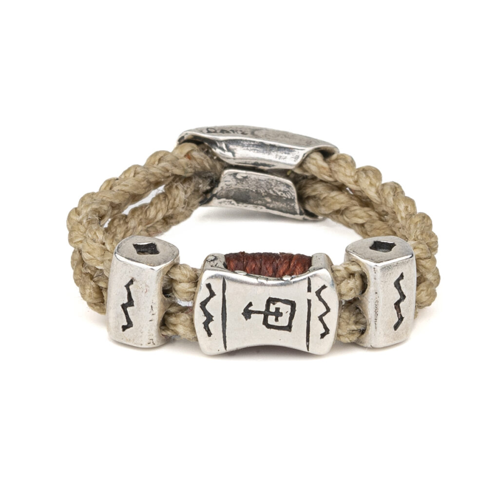 Fantasy Block Ring 935° Sterling Silver