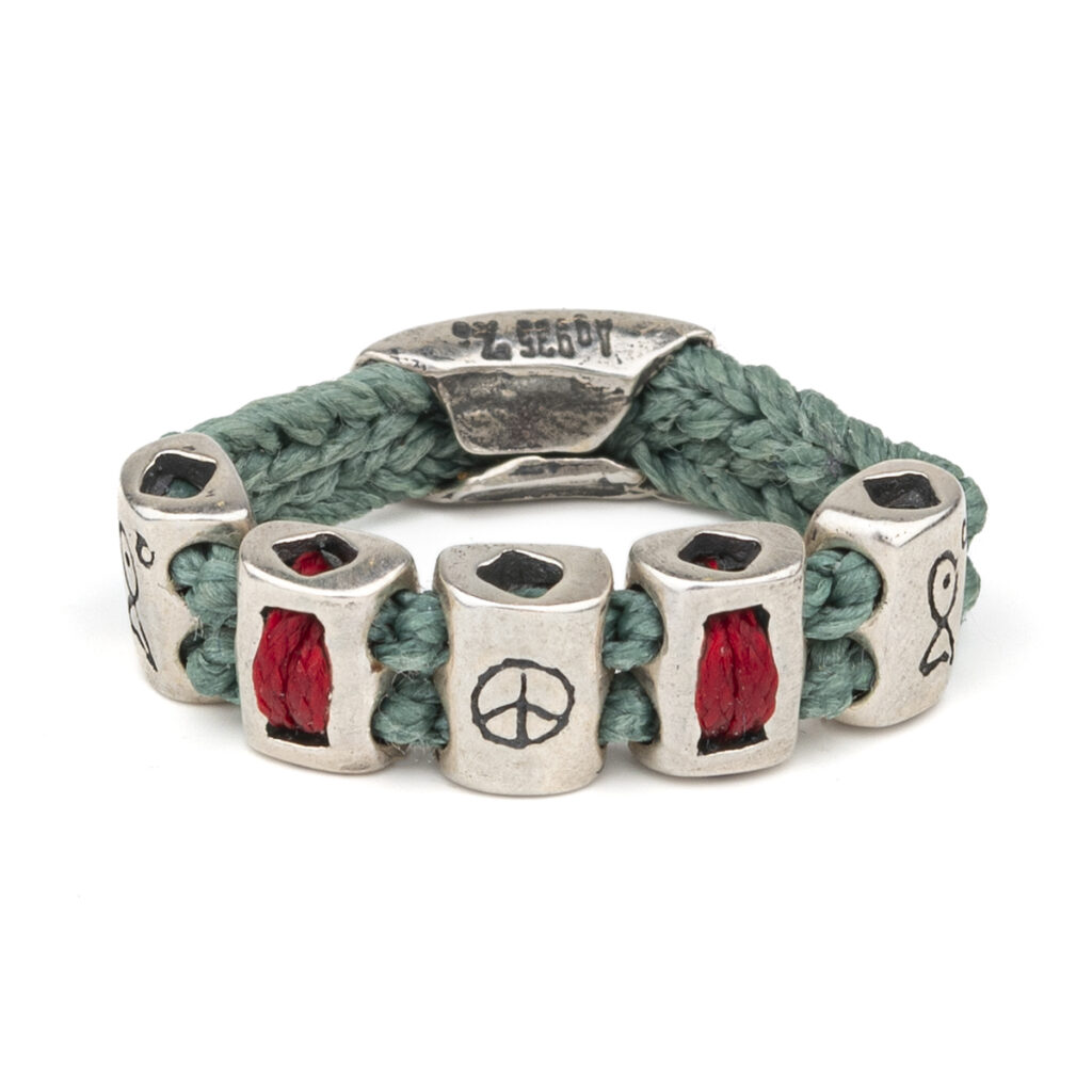 Peace on Deck Ring 935° Sterling Silver