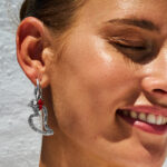 Curved Love Earrings 935° Sterling Silver - Image 2
