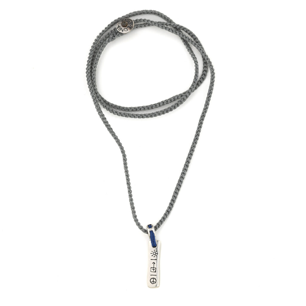 Peace Scooped Necklace 935° Sterling Silver