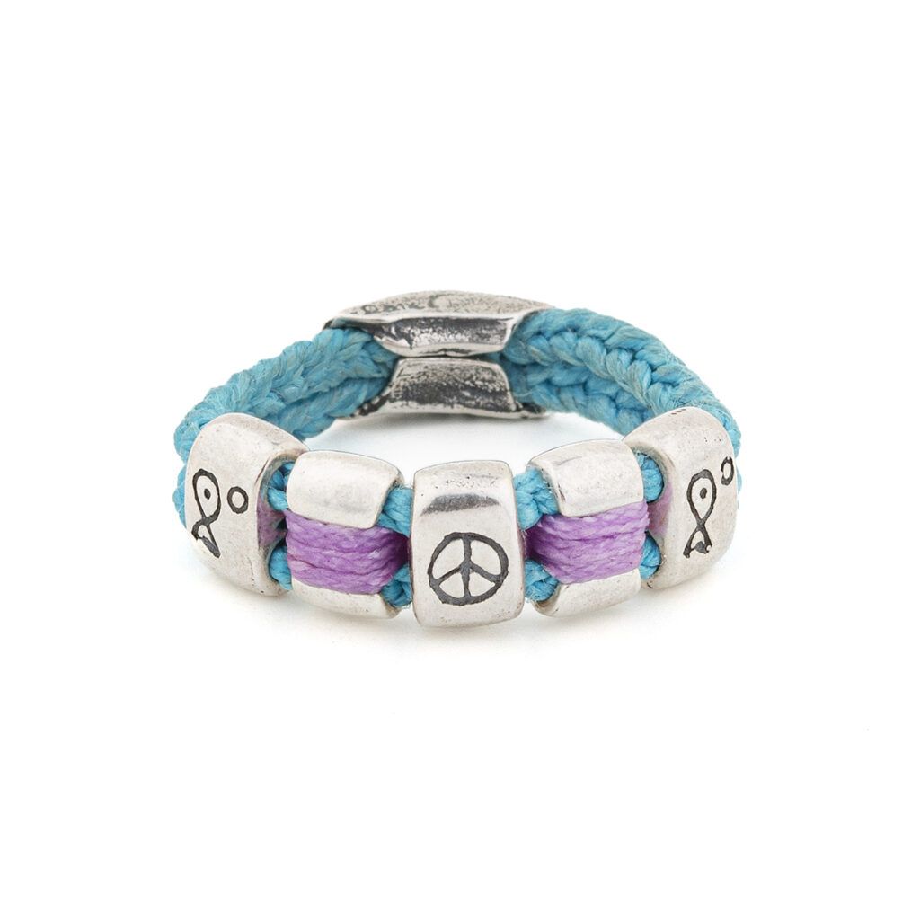 Peace Pebbles Ring 935° Sterling Silver