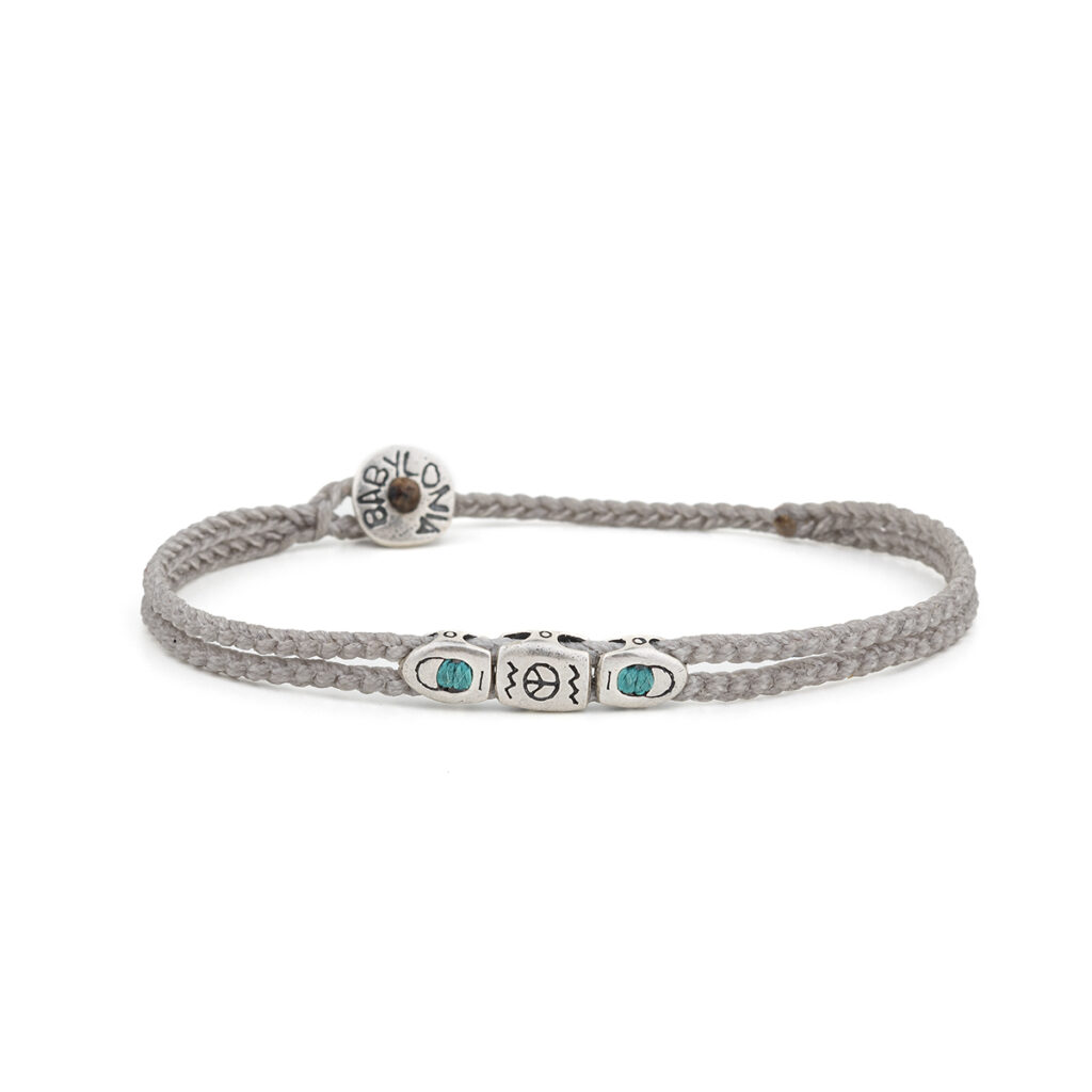 Peace Snap Bracelet 935° Sterling Silver