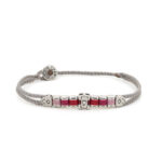 Evenly Matched Love Bracelet 935° Sterling Silver