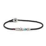 Communication Dartboard Bracelet 935° Sterling Silver